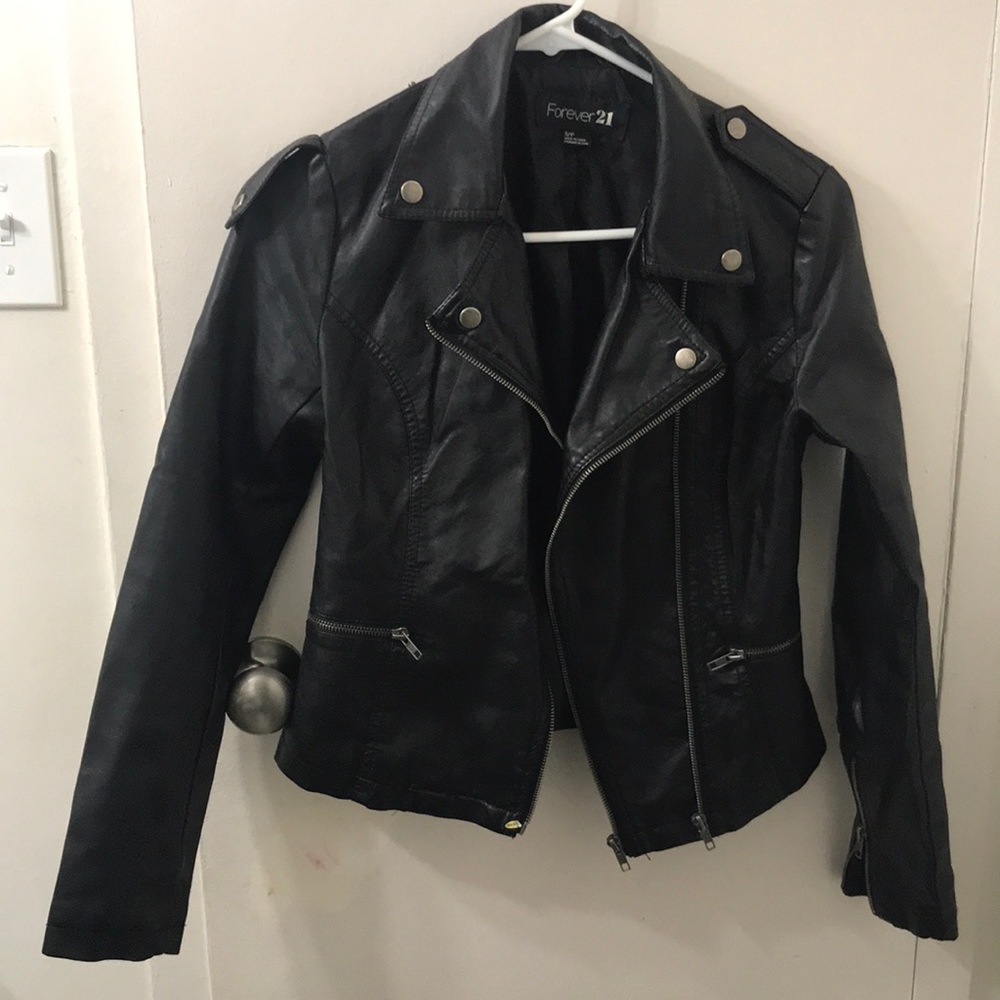 Faux leather jacket